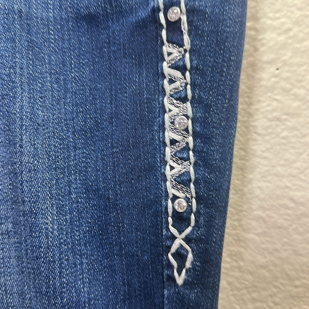 Rock Revival Women's Faded Dark Indigo Straight Leg Jeans - Picture 8 of 13